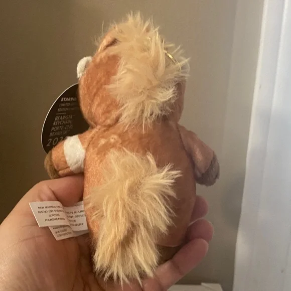 BNWT Starbucks Plush Bear in Brown and Cream Outfit Key Chain Year of the Horse - Picture 2 of 4